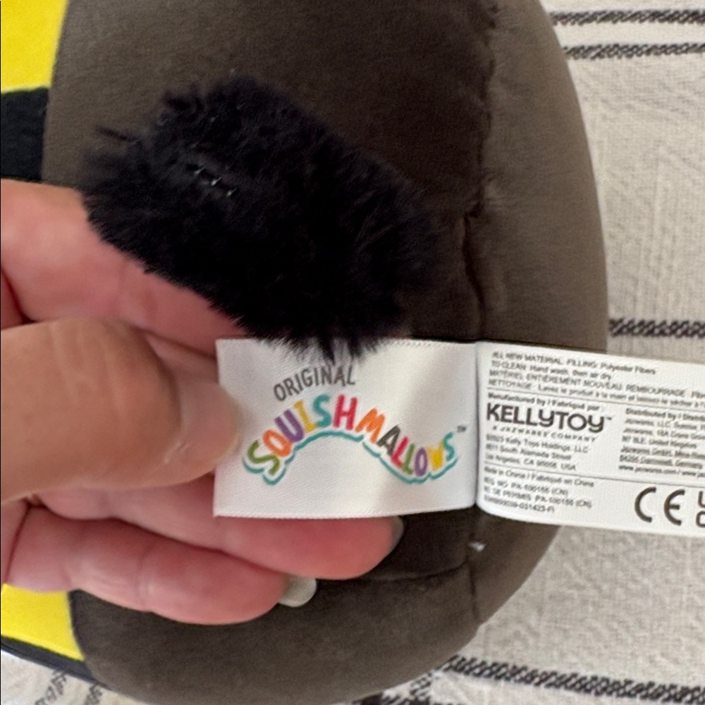 Harry Potter Squishmallows Black, White, and Yellow Plush - Picture 4 of 5